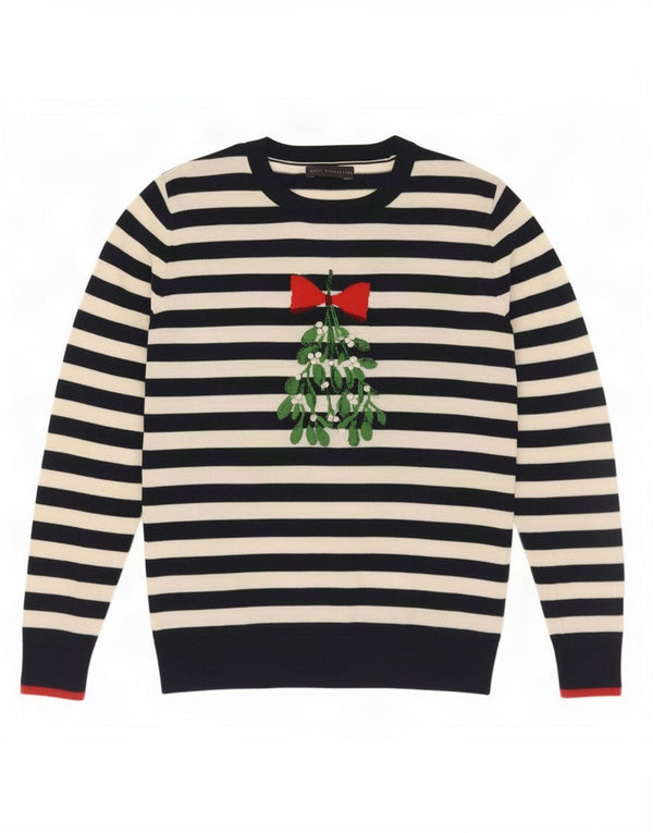 Marks & Spencer Γυναικείο πουλόβερ με λαιμόκοψη UK 14 Medium Navy Blue