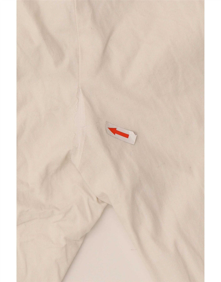 Zara Γυναικείο Slim παντελόνι Chino Medium W32 L30 Λευκό βαμβακερό