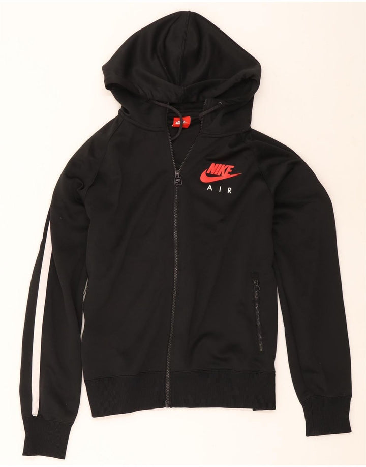 Ανδρικό πουλόβερ με κουκούλα με φερμουάρ Nike σε μεγάλο μαύρο χρώμα από πολυεστέρα