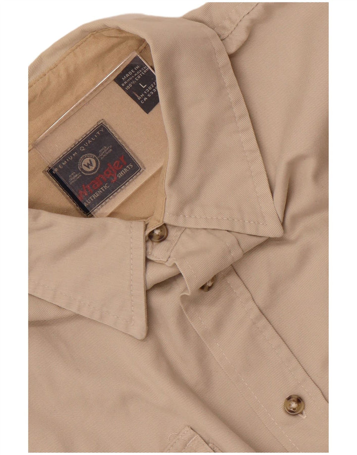 Ανδρικό πουκάμισο Wrangler μεγάλο σε λευκό βαμβακερό