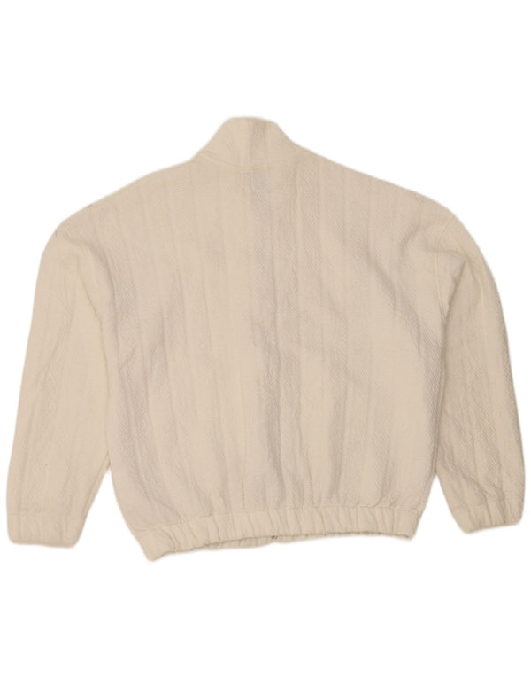 Zara Γυναικείο Oversized Bomber Jacket UK 6 XS White Polyester