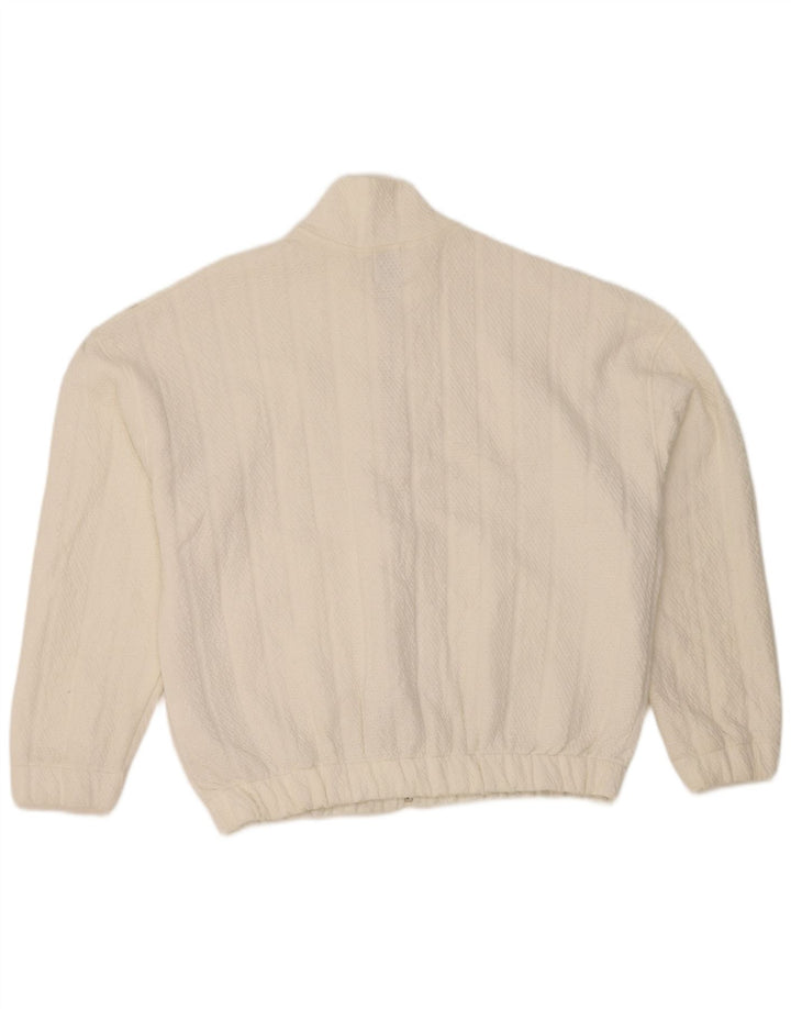 Zara Γυναικείο Oversized Bomber Jacket UK 6 XS White Polyester