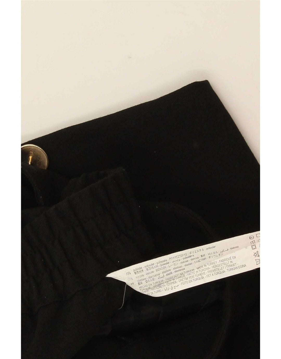 Zara Γυναικείο κωνικό παντελόνι Chino μεγάλο W33 L27 μαύρο πολυεστέρα