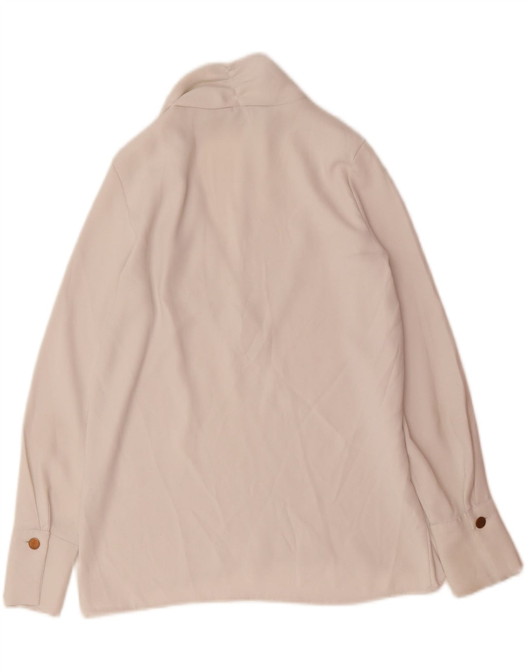 ZARA Womens Oversized Long Sleeve Blouse Top UK 6 XS Off White Vintage Zara and Second-Hand Zara from Messina Hembry 