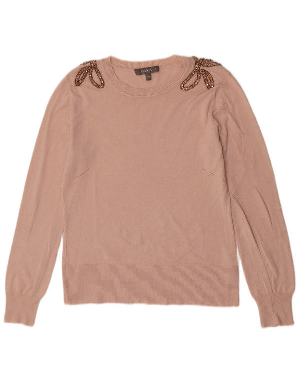 Γυναικείο πουλόβερ Oasis Boat Neck Jumper UK 10 Small Pink Viscose