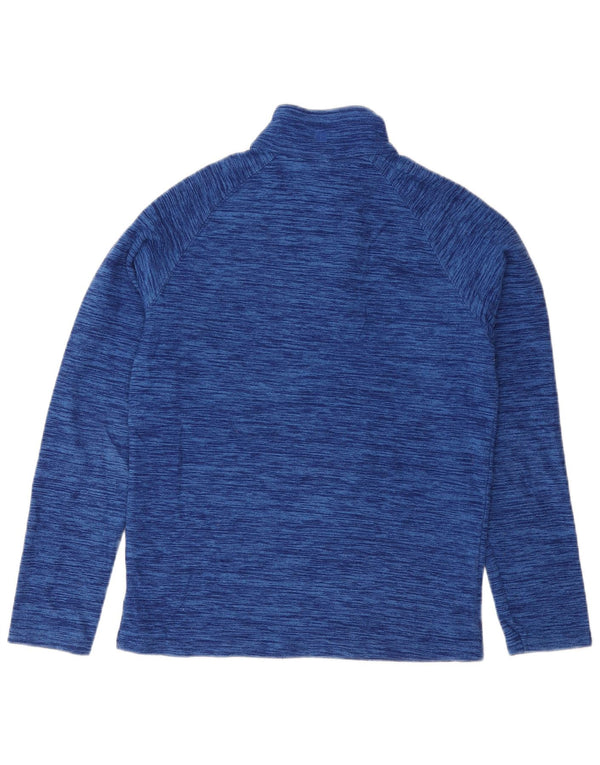 Mountain Warehouse Mens Zip Neck Fleece Jumper XS Navy Blue Flecked