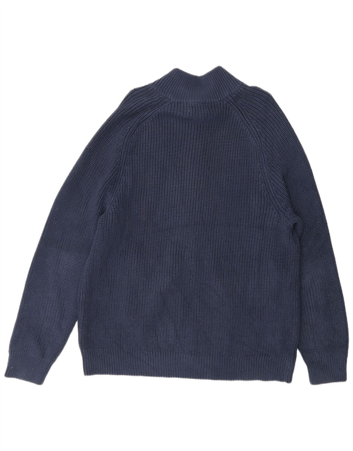 Ανδρικό πουλόβερ ζακέτα L.L.BEAN Large Navy Blue από βαμβάκι