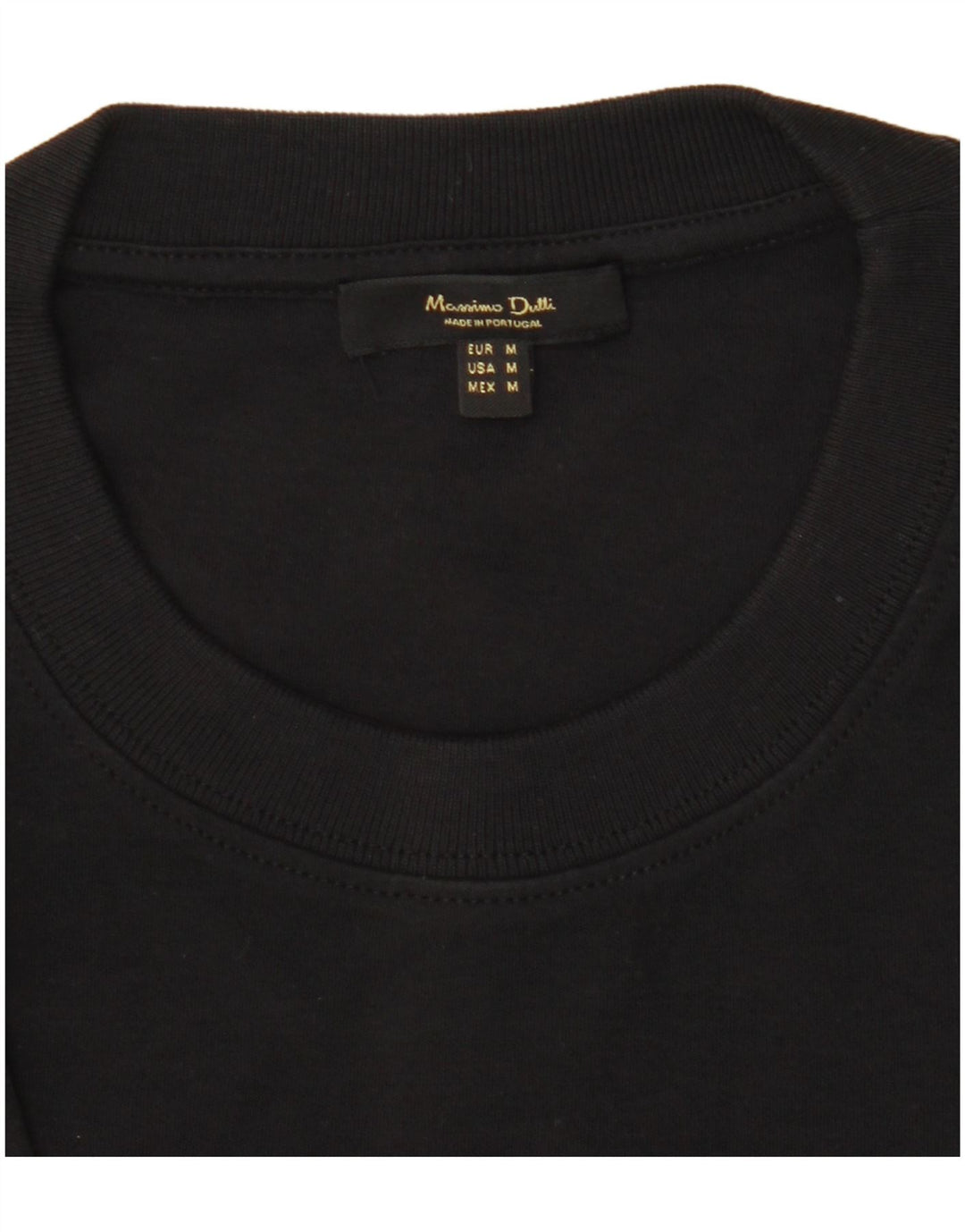 Ανδρικό T-Shirt MASSIMO DUTTI Top Medium Μαύρο