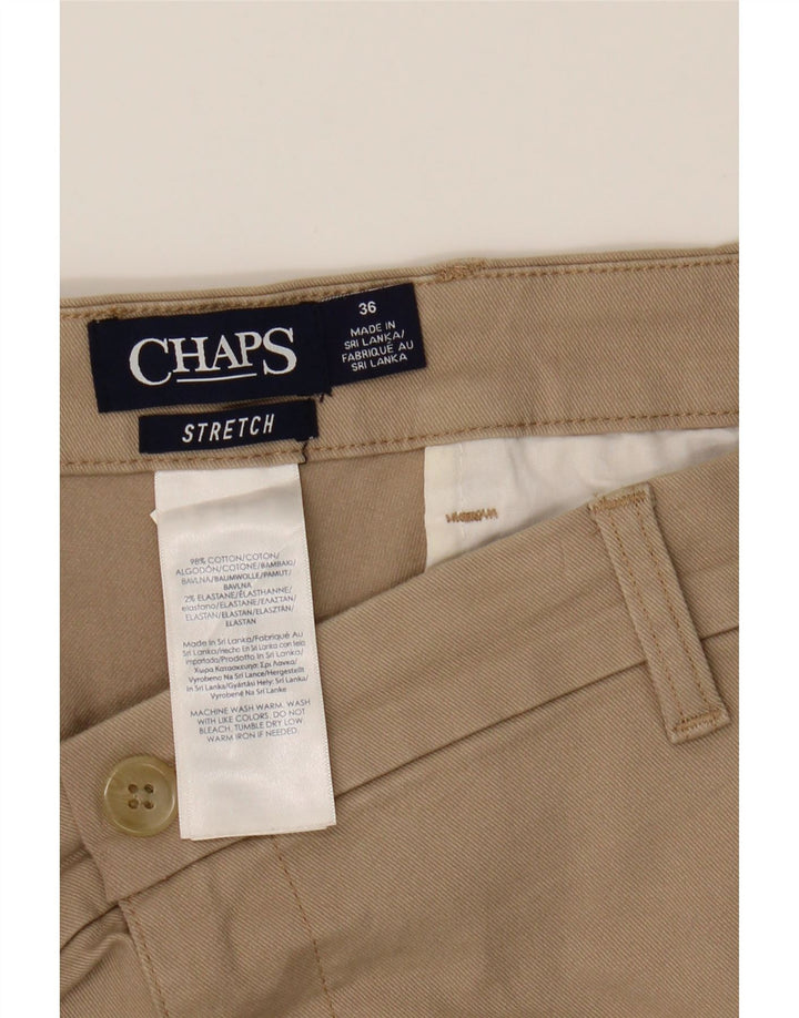 CHAPS Mens Chino Shorts W36 Large Beige Cotton Vintage Chaps and Second-Hand Chaps from Messina Hembry 