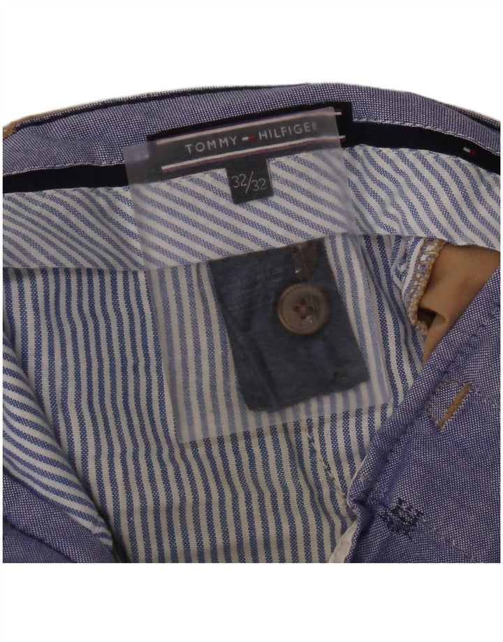 TOMMY HILFIGER Γυναικείο ίσιο παντελόνι Chino W32 L32 Μπεζ βαμβακερό