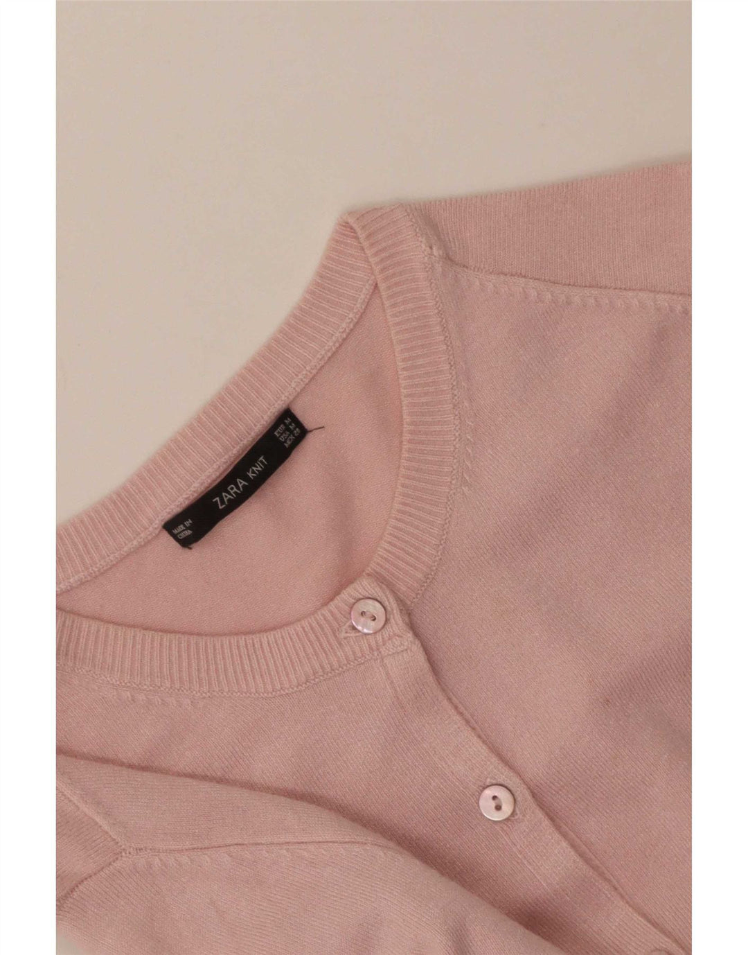 Zara Γυναικεία Ζακέτα UK 12 Medium Pink