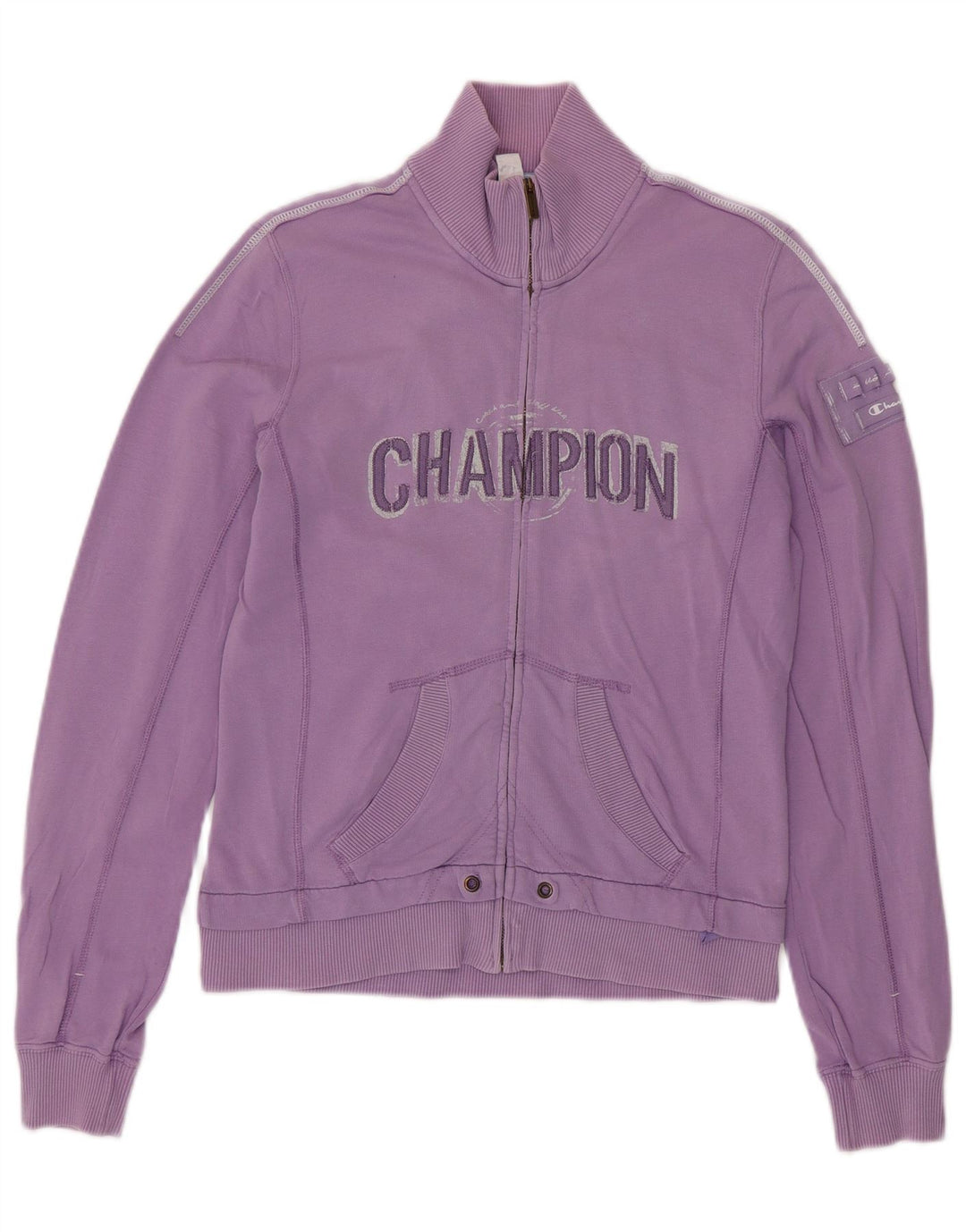 Champion Womens Heritage Fit Top Jacket UK 12 Medium Purple
