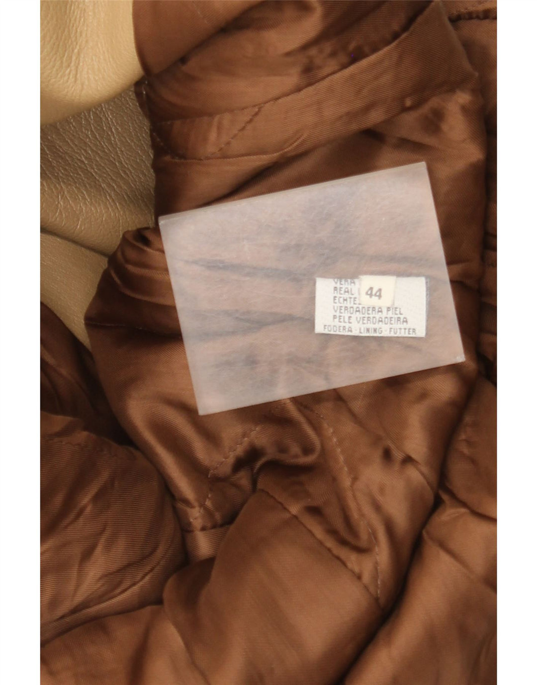Vintage Γυναικείο Δερμάτινο Παλτό IT 44 Medium Beige