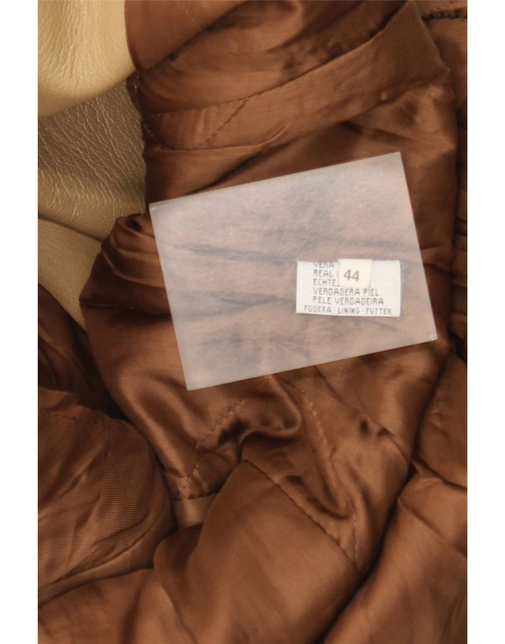 Vintage Γυναικείο Δερμάτινο Παλτό IT 44 Medium Beige