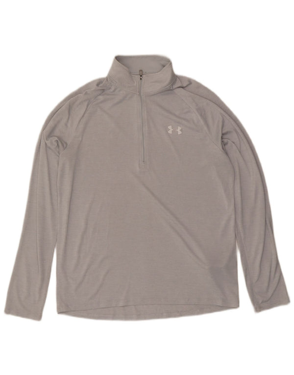 Ανδρική λαιμόκοψη με φερμουάρ Under Armour Loose Fit Top Μακρυμάνικο Μεσαίο Γκρι Πολυεστέρας