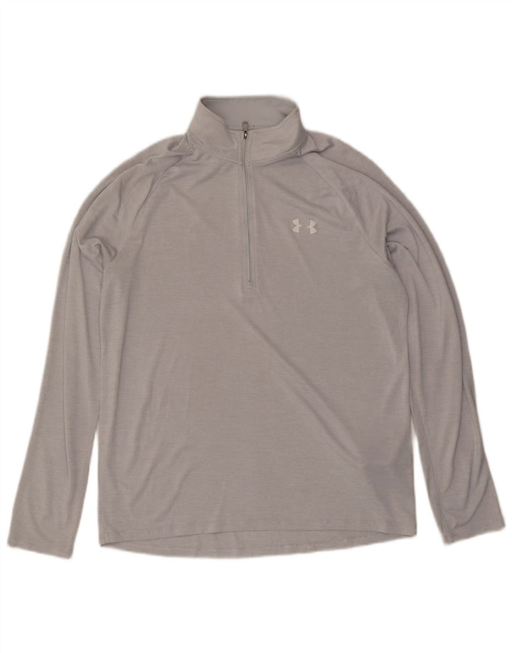 Ανδρική λαιμόκοψη με φερμουάρ Under Armour Loose Fit Top Μακρυμάνικο Μεσαίο Γκρι Πολυεστέρας