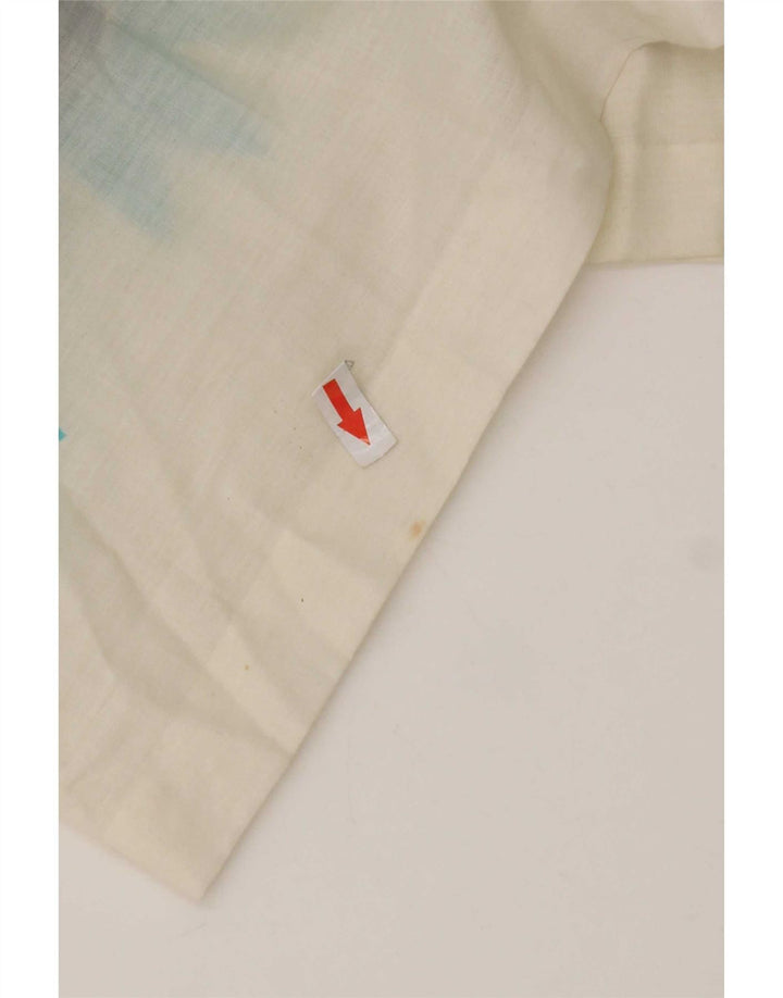 Vintage γυναικείο μάξι πουλόβερ φόρεμα UK 10 Small White Floral