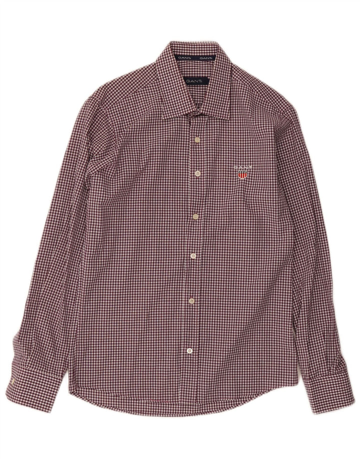 Ανδρικό πουκάμισο Gant μεγάλο μπορντό Gingham