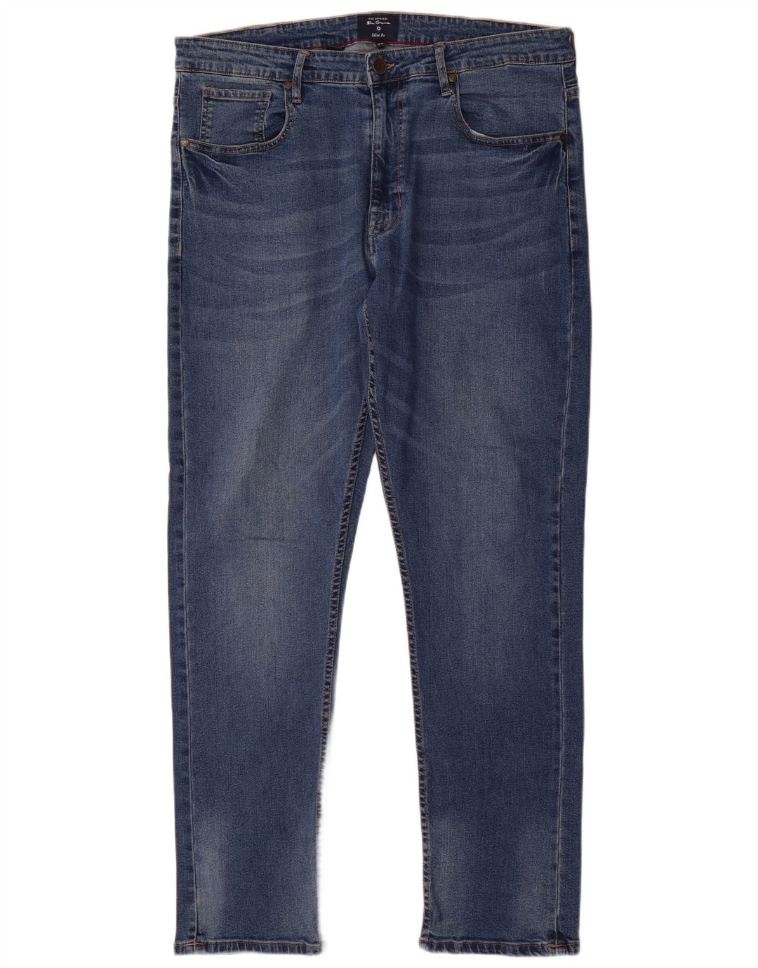 BEN SHERMAN Ανδρικό Slim Jeans W38 L32 Μπλε βαμβακερό