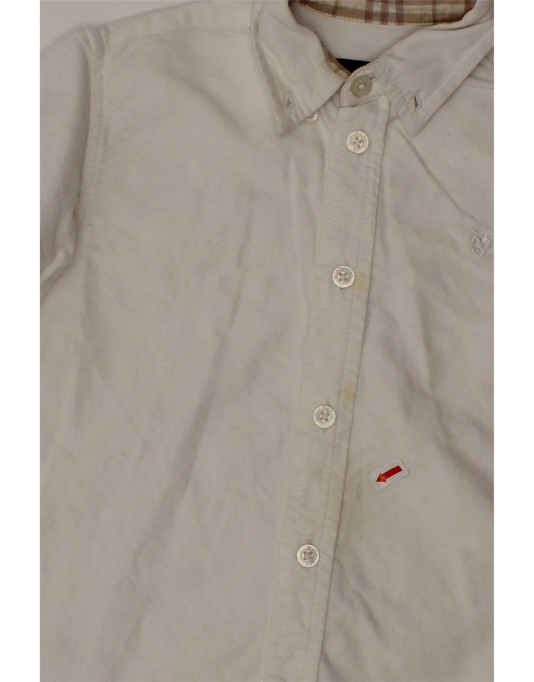 Πουκάμισο BURBERRY Baby Boys 18-24 Months Λευκό βαμβακερό