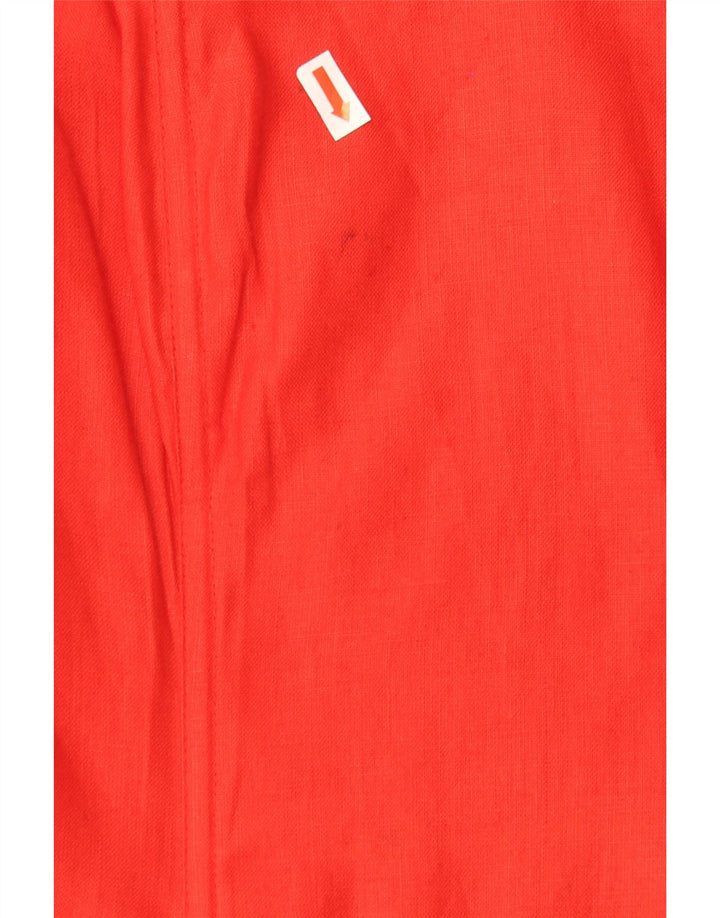 VINTAGE Womens Strapless Dress IT 42 Medium Red Linen Vintage Vintage and Second-Hand Vintage from Messina Hembry 