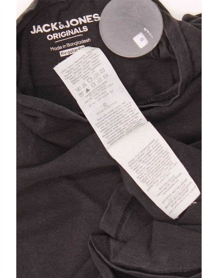 Jack & Jones Ανδρικό μπλουζάκι με κανονική εφαρμογή, μικρό μαύρο βαμβακερό