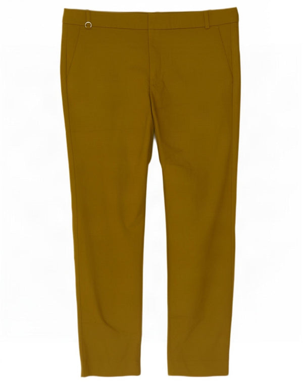Zara Γυναικείο Slim παντελόνι Chino EU 42 Large W32 L27 Κίτρινο βαμβακερό