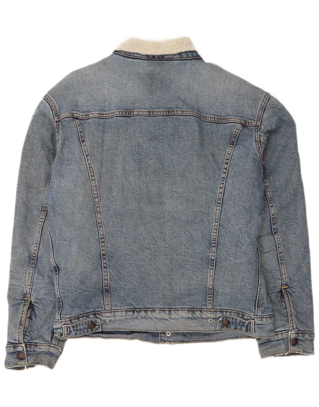Levi's Mens Sherpa Τζιν Μπουφάν UK 36 Small Blue Cotton