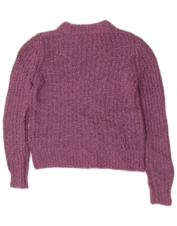 Marks & Spencer Γυναικείο πουλόβερ με λαιμόκαυστο UK 8 Small Purple Polyester