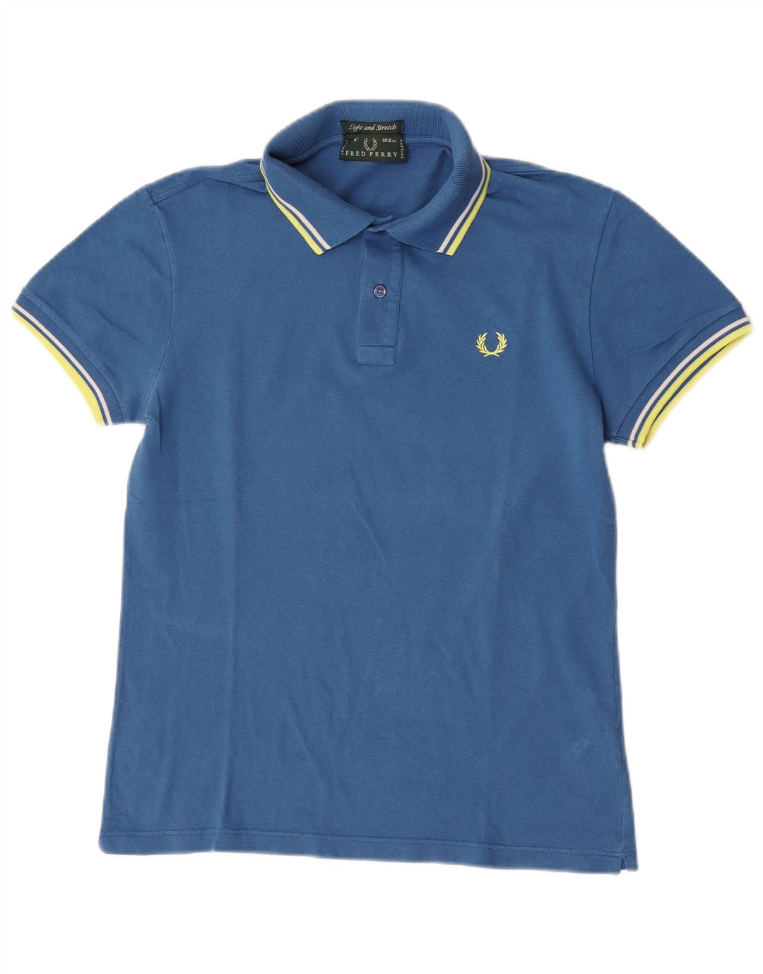 Fred Perry Ανδρικό πουκάμισο Polo Light and Stretch Βαμβακερό μεσαίο μπλε ριγέ