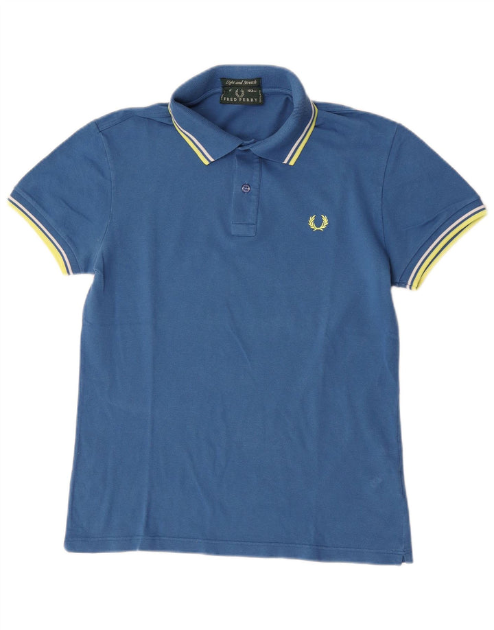 Fred Perry Ανδρικό πουκάμισο Polo Light and Stretch Βαμβακερό μεσαίο μπλε ριγέ