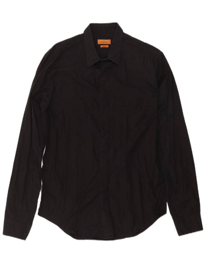 Ανδρικό πουκάμισο Zara Slim Fit Medium Μαύρο