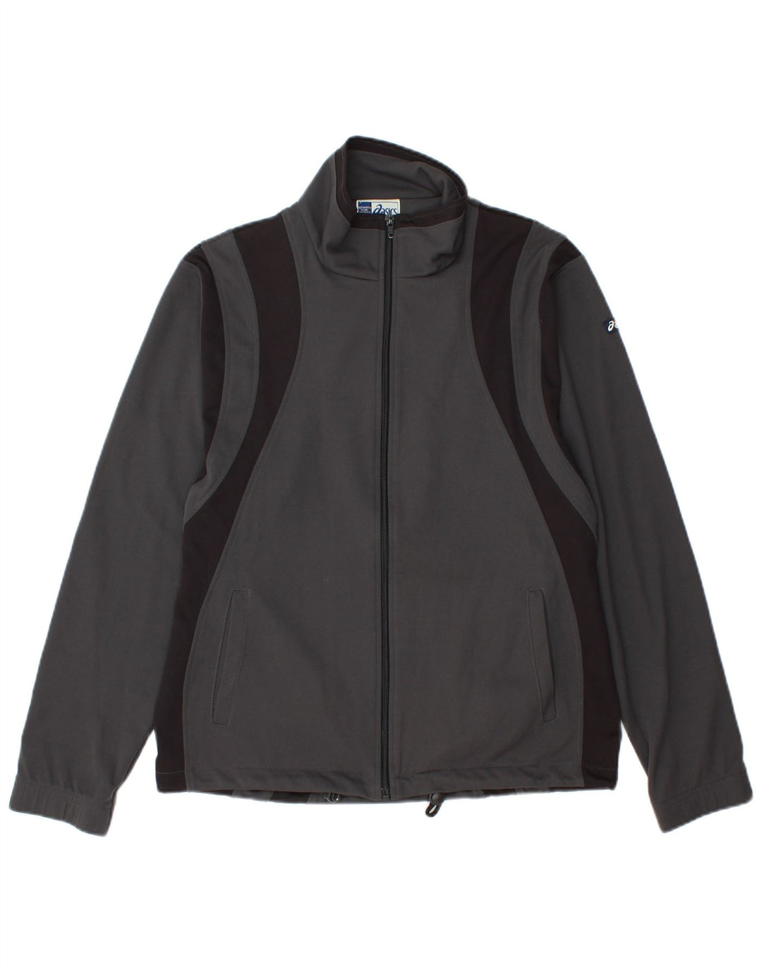 Ανδρική αθλητική φόρμα ASICS Top μπουφάν Μικρό γκρι Colorblock Πολυεστέρας