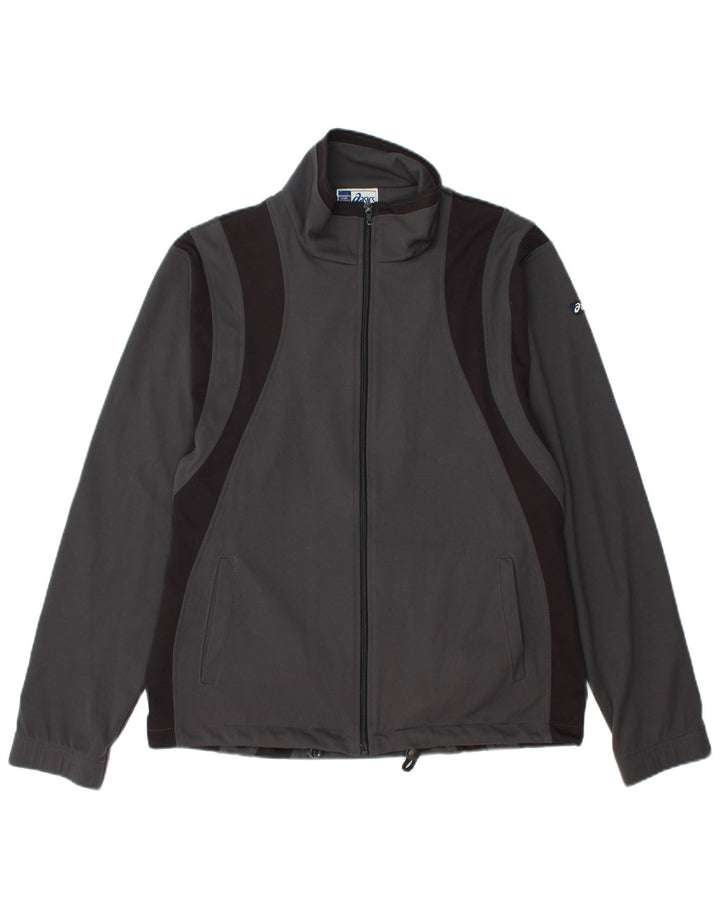 Ανδρική αθλητική φόρμα ASICS Top μπουφάν Μικρό γκρι Colorblock Πολυεστέρας