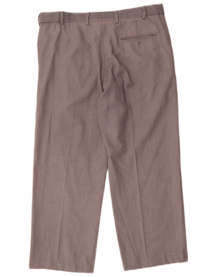 Ανδρικό ίσιο παντελόνι Marks & Spencer W34 L26 Γκρι μαλλί