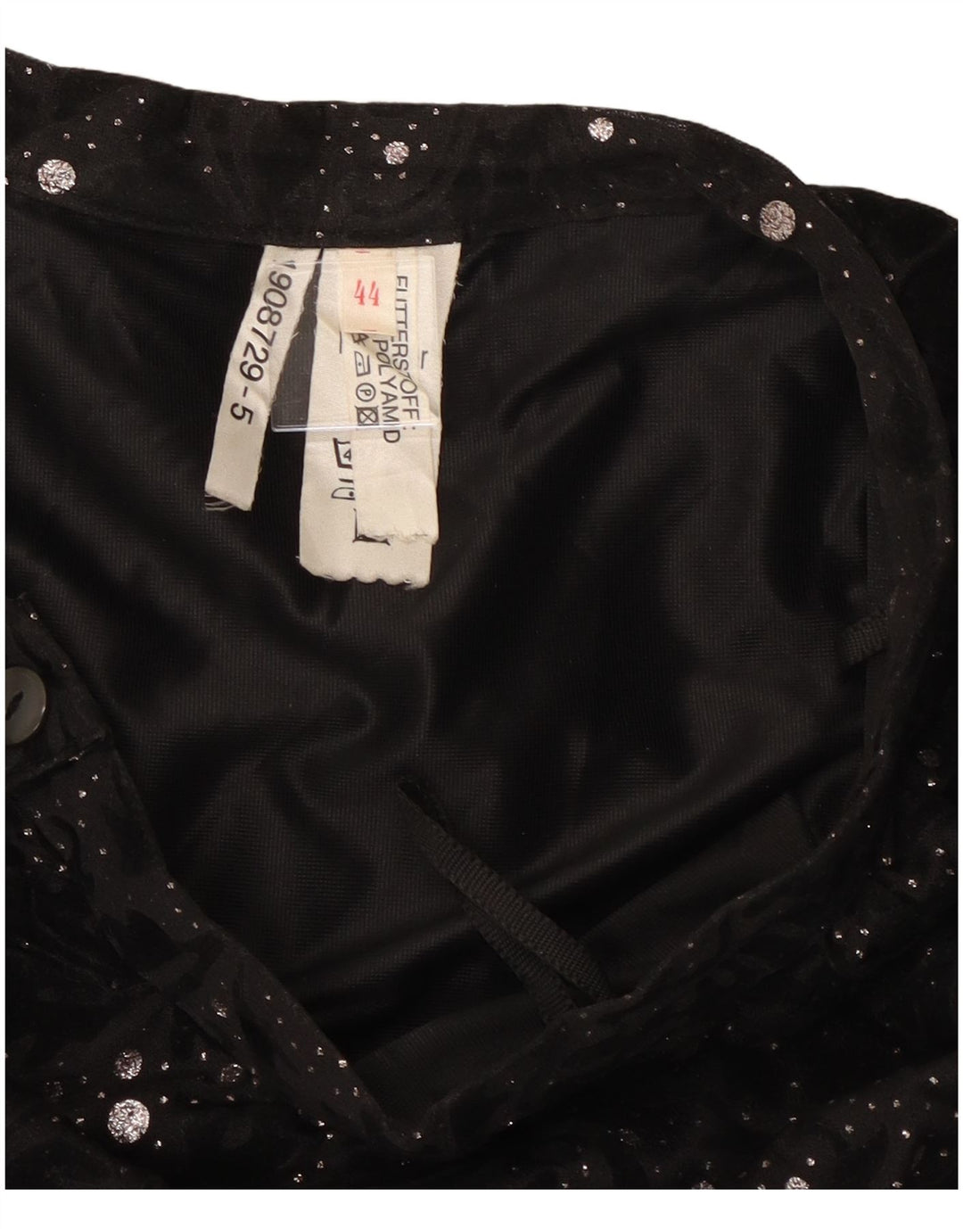 Vintage γυναικεία φούστα IT 44 Medium W30 Μαύρη Paisley Polyamide