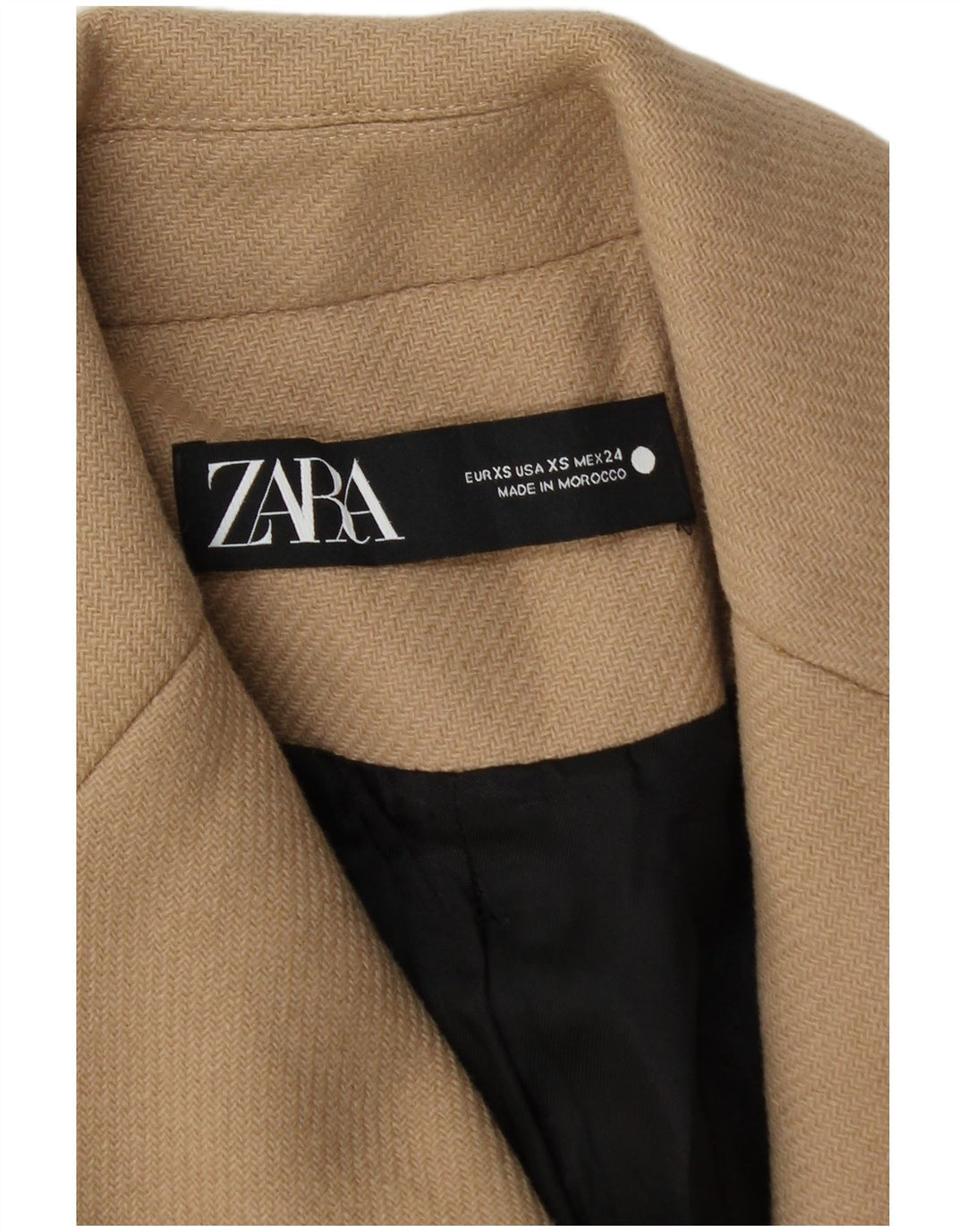 Zara Γυναικείο Πανωφόρι UK 6 XS Μπεζ