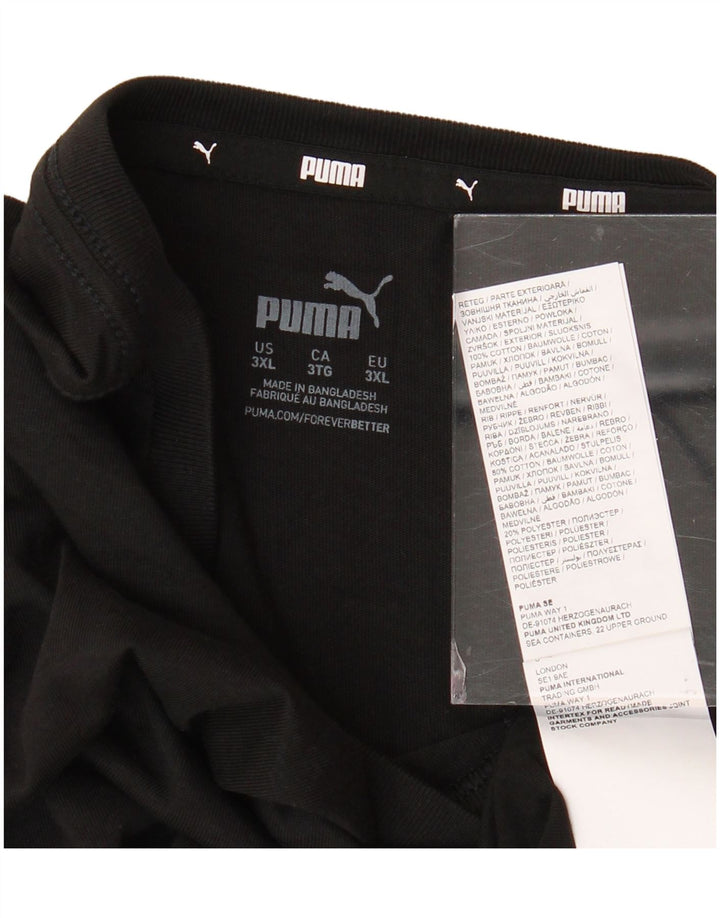 Ανδρικό T-Shirt PUMA Top 3XL Μαύρο βαμβακερό