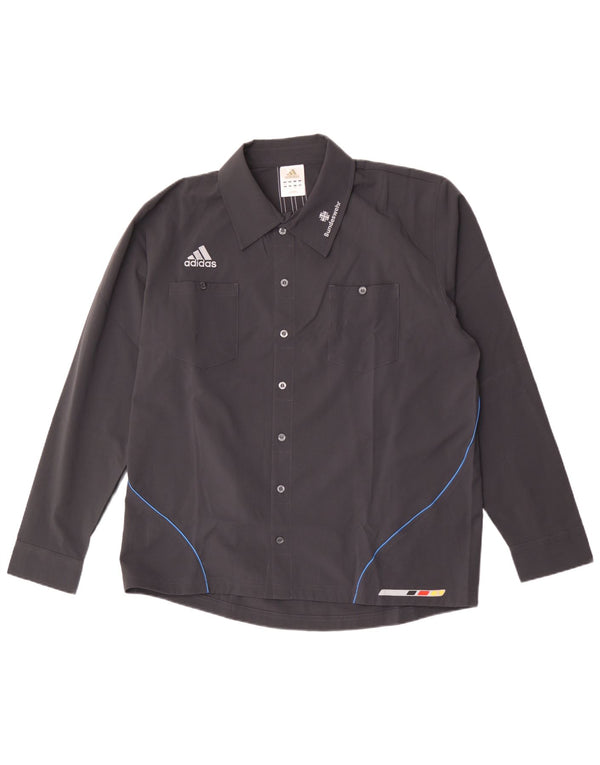Ανδρικό πουκάμισο Adidas Graphic UK 44/46 Large Navy Blue Polyester