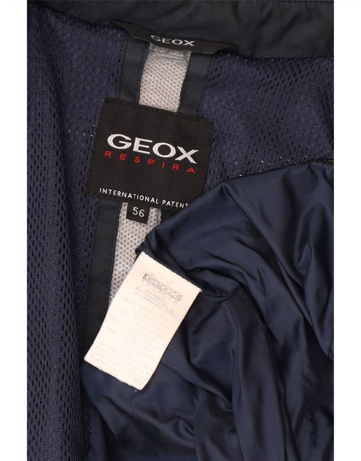 Geox Ανδρικό παλτό Respira με επένδυση IT 56 3XL Navy Blue Polyester