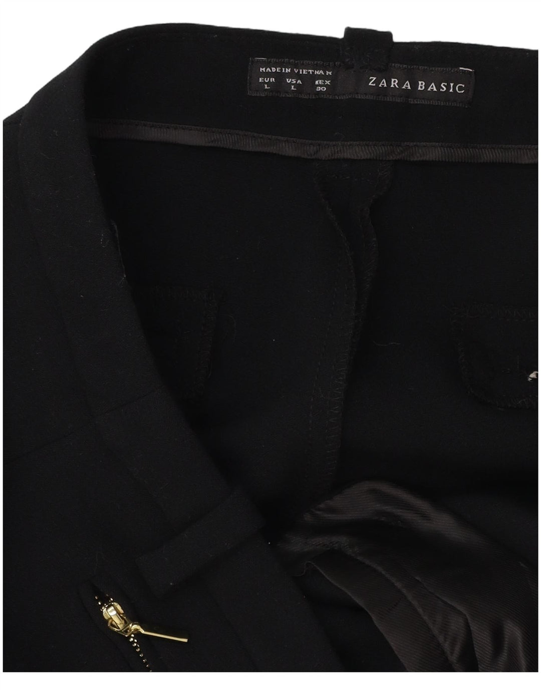 Γυναικείο ίσιο παντελόνι ZARA Μεγάλο W30 L32 Μαύρο