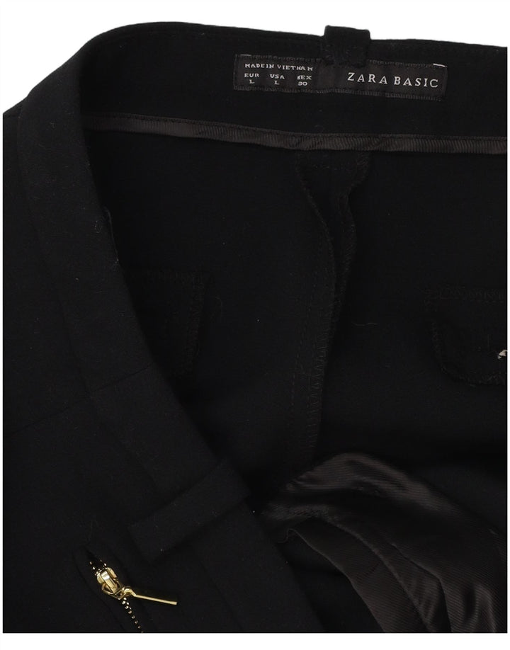 Γυναικείο ίσιο παντελόνι ZARA Μεγάλο W30 L32 Μαύρο