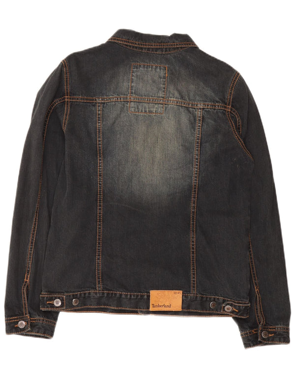 TIMBERLAND Boys Denim Jacket 13-14 Years Grey Cotton