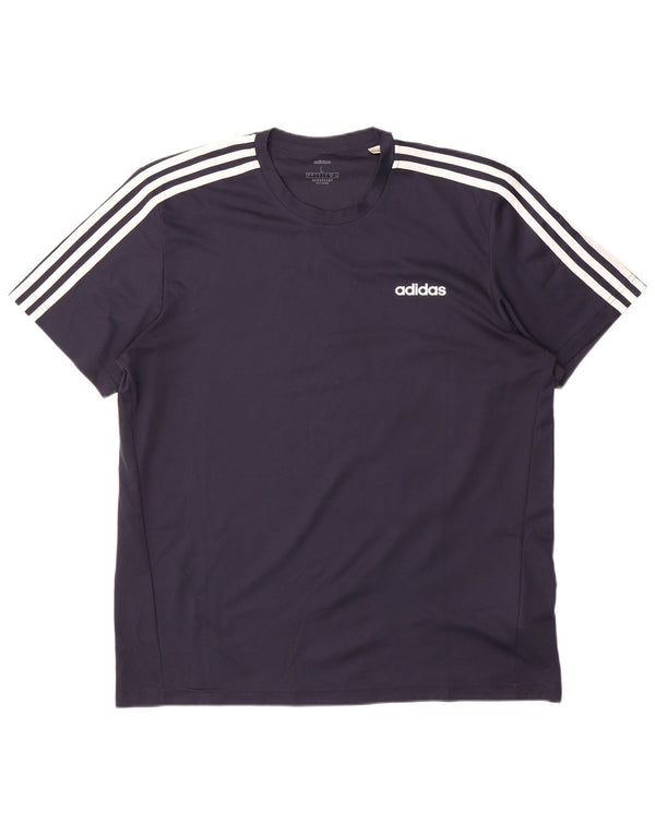 Adidas Ανδρικό T-Shirt Aeroready Top Large Navy Blue Polyester
