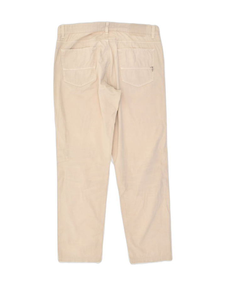 TRUSSARDI Mens Tapered Casual Trousers W37 L31 Beige | Vintage Trussardi | Thrift | Second-Hand Trussardi | Used Clothing | Messina Hembry 