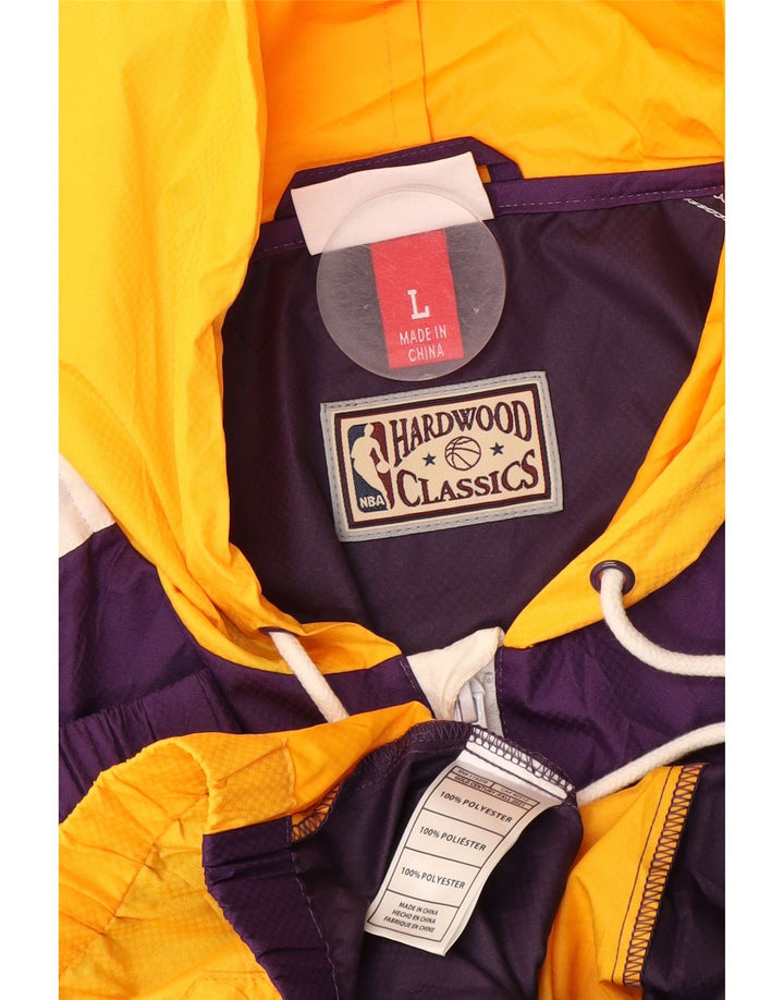 Mitchell & Ness Ανδρικό γραφικό μπουφάν βροχής UK 40 Large Purple Colourblock