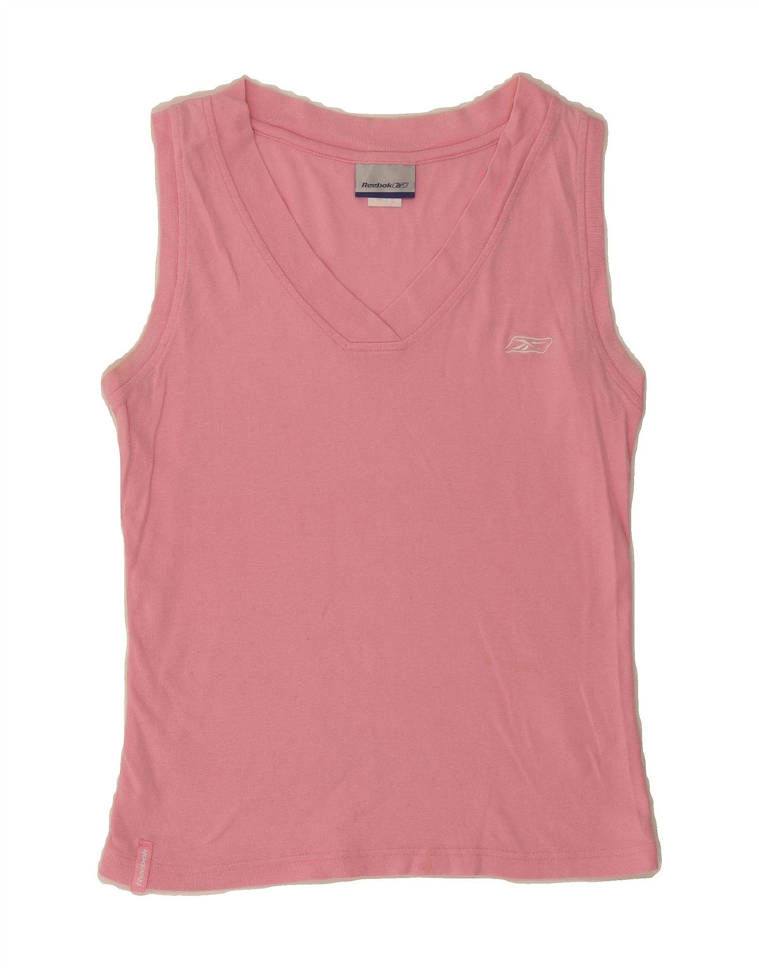REEBOK Womens Vest Top UK 14  Medium Pink Cotton Vintage Reebok and Second-Hand Reebok from Messina Hembry 