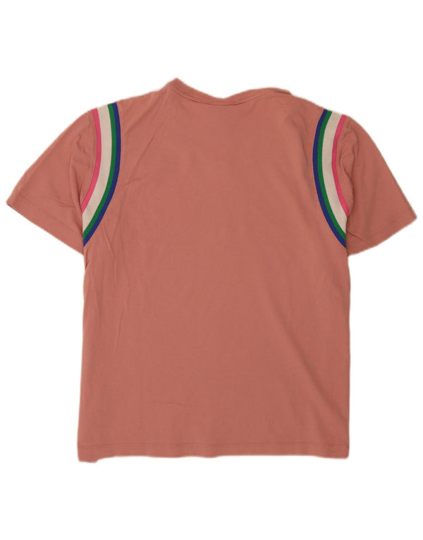 Γυναικείο T-Shirt Nike Top UK 18 XL Ροζ βαμβακερό ριγέ