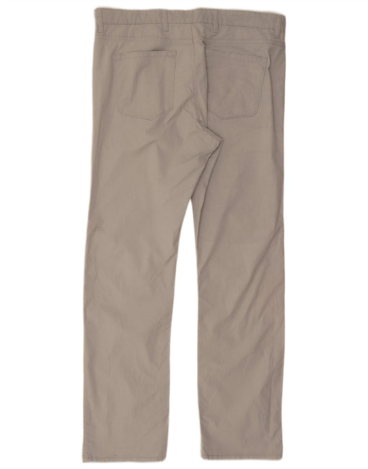 Marks & Spencer Mens Blue Harbour Straight Casual Παντελόνι W38 L33 Γκρι