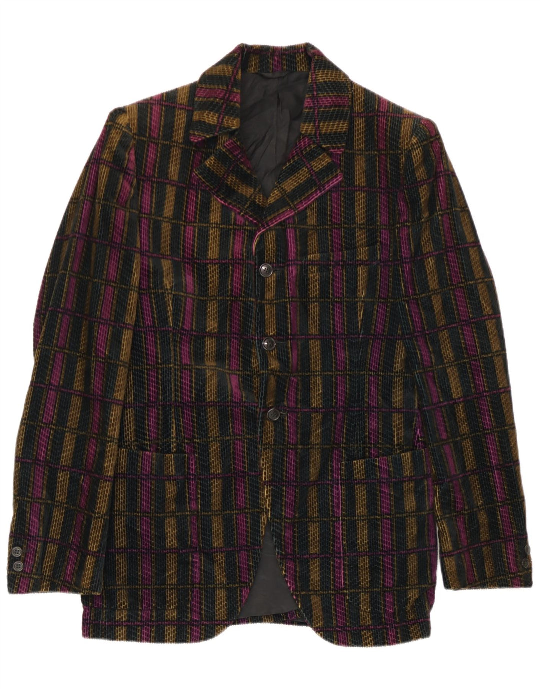 San Remo Ανδρικό τζάκετ Blazer 3 κουμπιών IT 48 Μεσαίο πολύχρωμο Check
